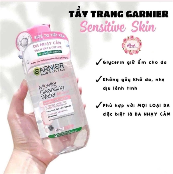 NƯỚC TẨY TRANG GARNIER HỒNG CTY NK - 400ML( SALE )