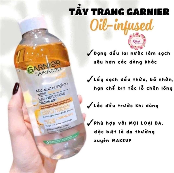 DẦU TẨY TRANG GARNIER MÀU VÀNG NK - 400ML( SALE )