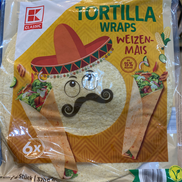 Tortilla - Weizen - Mais Wraps 370gr ( Bánh Tráng Vàng )