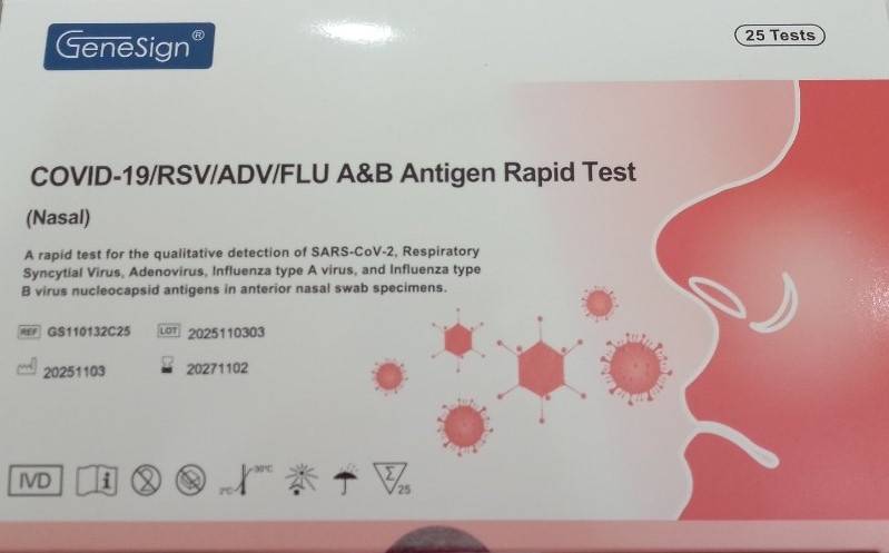 Test Covid-19/RSSV/ADV/FLU A&B Antigen Rapid Test (H*25 test)