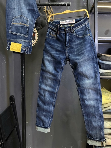 Jean Dài QCSC- SK1932 xanh was thêu túi