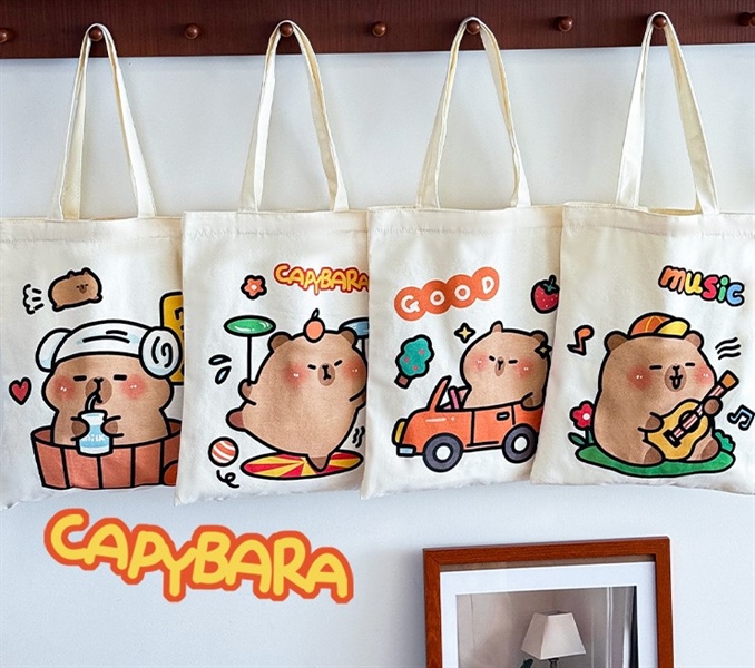 Túi vải TOTE CAPYBARA, 31x37,5cm, SP2768
