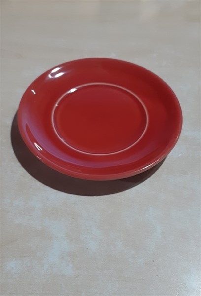 Saucer 12cm - Dĩa lót tách 12cm đỏ bóng