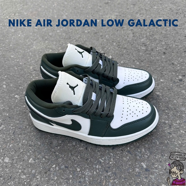 Nike Air Jordan 1 Low White Galactic Jade | Trắng Xanh