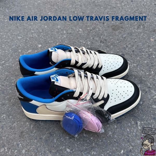 Nike Air Jordan Low Travis Scott x Fragment | Xanh Đen