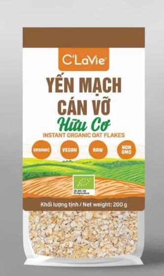 Yến mạch cán vỡ hữu cơ C'LaVie 200g (6M+)