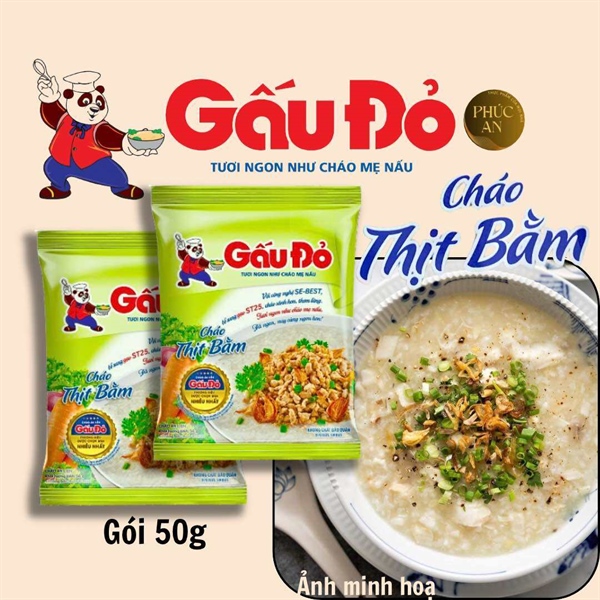 Cháo gấu đỏ thịt bằm 65gr