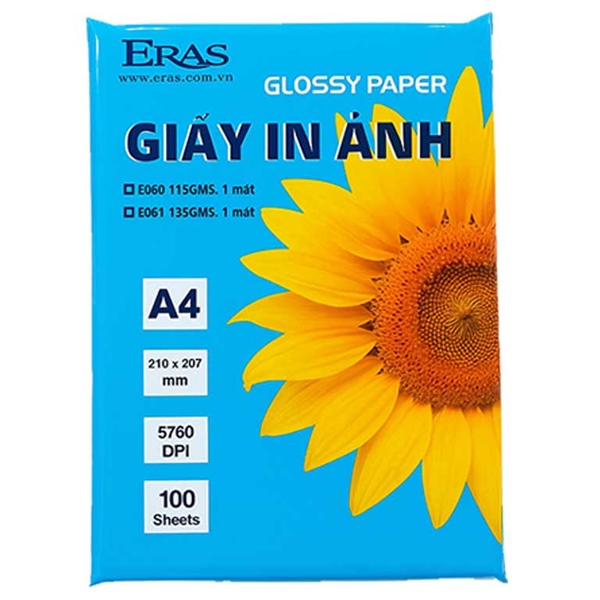 Giấy in ảnh 1 mặt a4/115