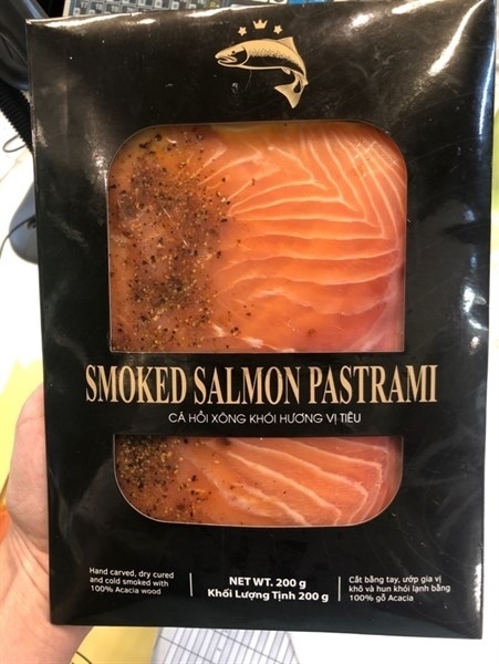 Cá Hồi Xông Khói Vị Tiêu Smoked Pastrami Caspiar 200g