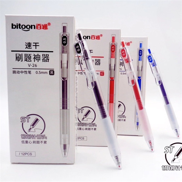 Bút gel bấm bitoon V-26 nhanh khô