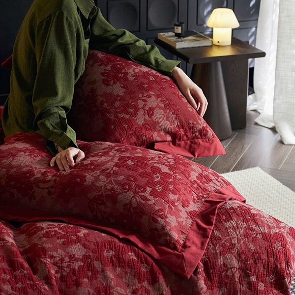 Bộ ga hoa đỏ | Cotton 2 lớp - TB01.01