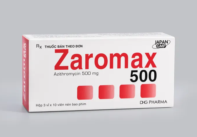 ZAROMAX 500 Azithromycin 500MG ( Hộp 3 vỉ*10v) - Hậu Giang