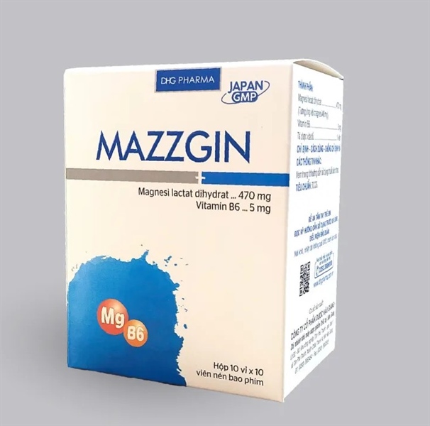 MAZZGIN Mg B6 (Hộp 10vỉ * 10viên)- Hậu Giang
