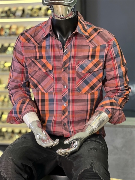 SMTD- THREE-1126C-1 soc đỏ cam mix xám túi thêu