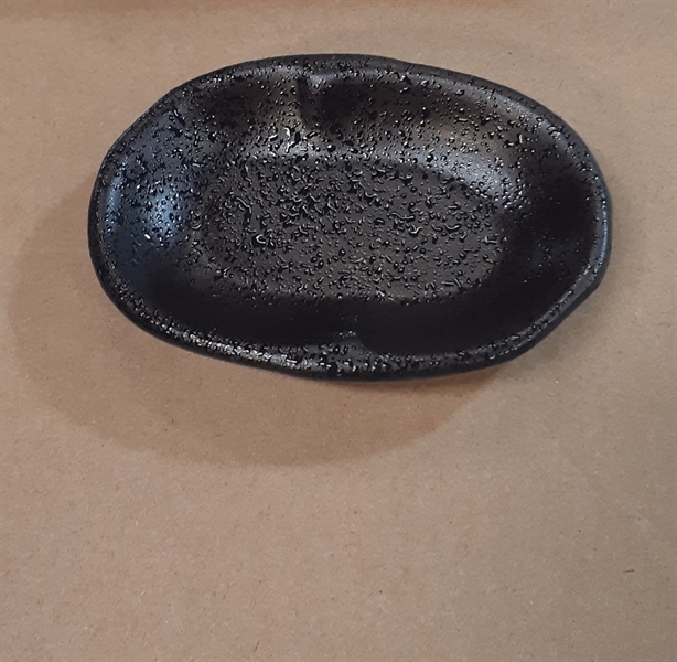 Noir - Sauce Dish 10.2 x 7.3 x 2cm - Dĩa chấm 10.2 x 7.3 x 2cm đen không vệt