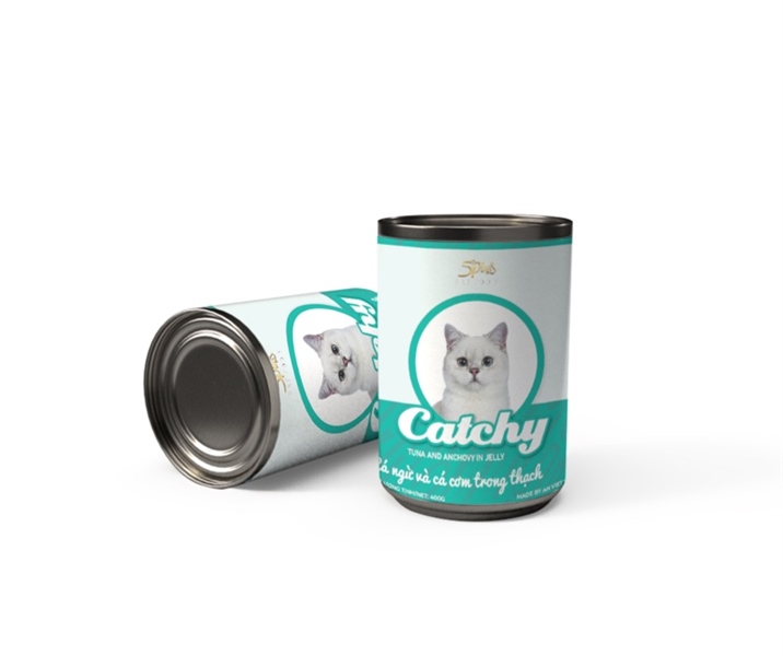 Pate lon Catchy vị Cá ngừ & Cá cơm 400g