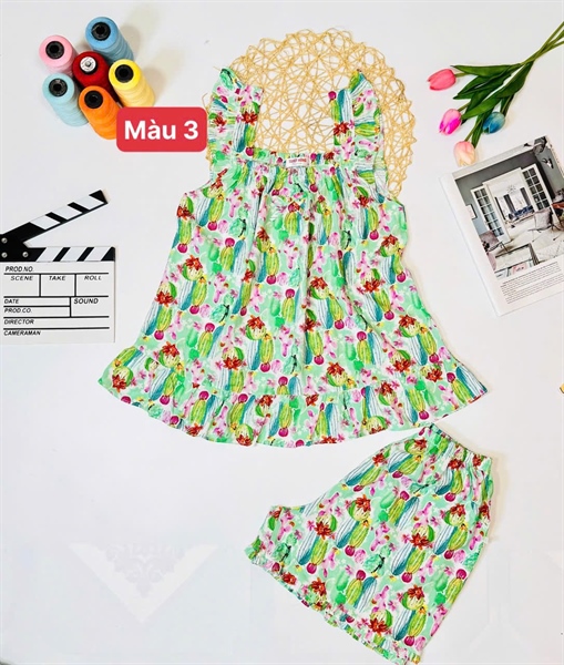 Bộ tole lanh đây lớn cánh tiên quần đùi cho mẹ TH