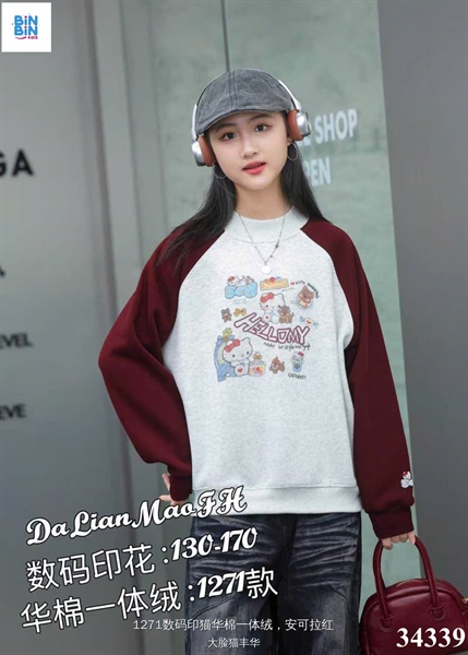 34339- Áo SWT kitty kẹo sắc màu