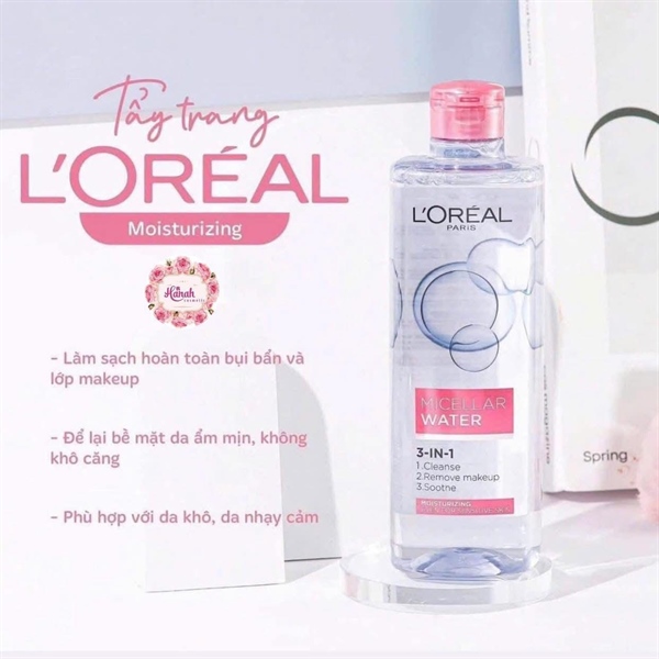 NƯỚC TẨY TRANG LOREAL HỒNG - 400ML