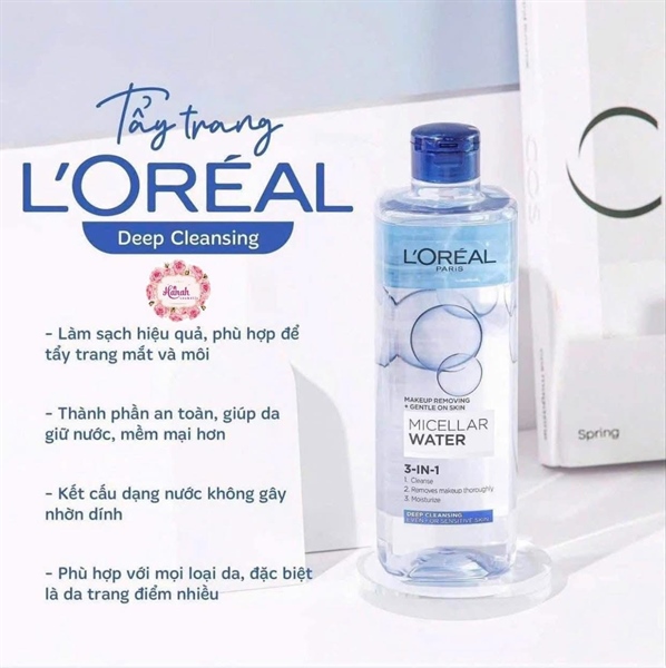 NƯỚC TẨY TRANG LOREAL XANH ĐẬM CÓ DẦU - 400ML