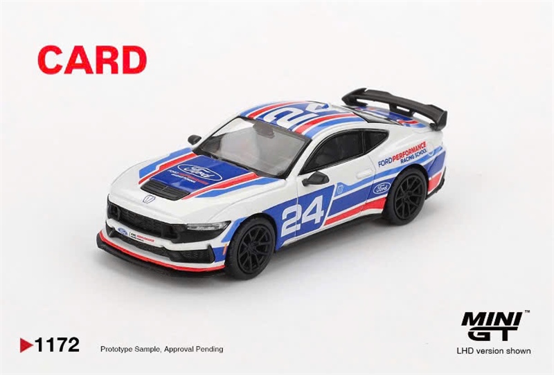 (Pre-Order Q2/2026) Mini GT CARD version MGT01172 Ford Mustang Dark Horse #24 Ford Performance Racing School
