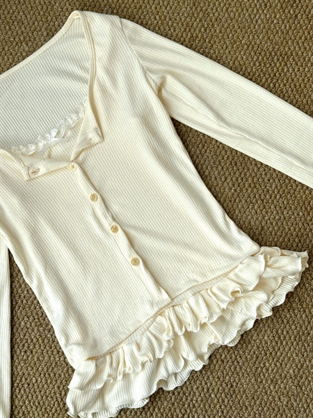AREUM Set áo 2 món MUSE Top - VÀNG KEM - size S