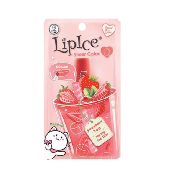 Son dưỡng môi Lipice Sheer Color Q (Strawberry Tea) 2,4g - Rohto (Thỏi)