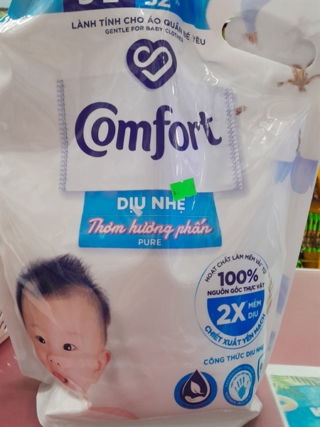 COMFORT NX Mềm Vải Dịu Nhẹ Thơm Hương Phấn 3L/4 túi