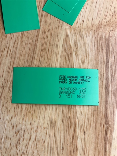 10 Màng Co Samsung 25R – Bọc Lại Cell 18650 Để Sửa Chữa