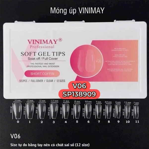 MÓNG ÚP TAY VNM V06 TRONG