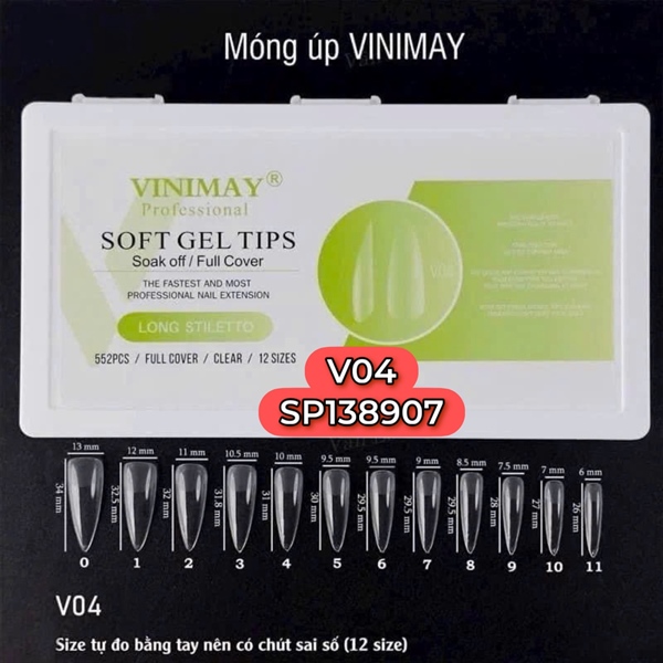 MÓNG ÚP TAY VNM V04 TRONG