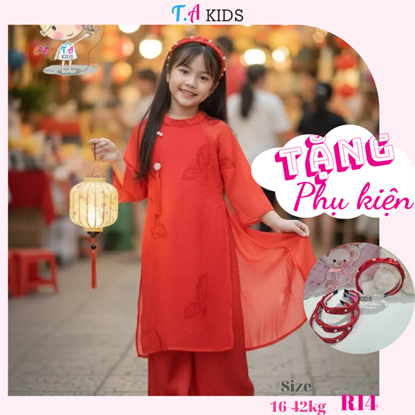 R14 (16-42kg) Áo dài Xuân An- đỏ