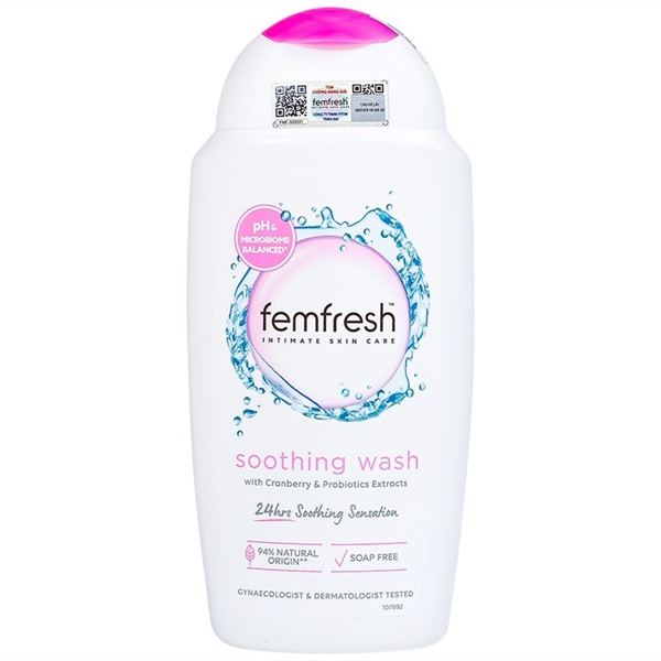 Dung dịch vệ sinh phụ nữ Femfresh Intima Skin Care Soothing Wash hỗ trợ điều trị viêm nhiễm phụ khoa (250ml)