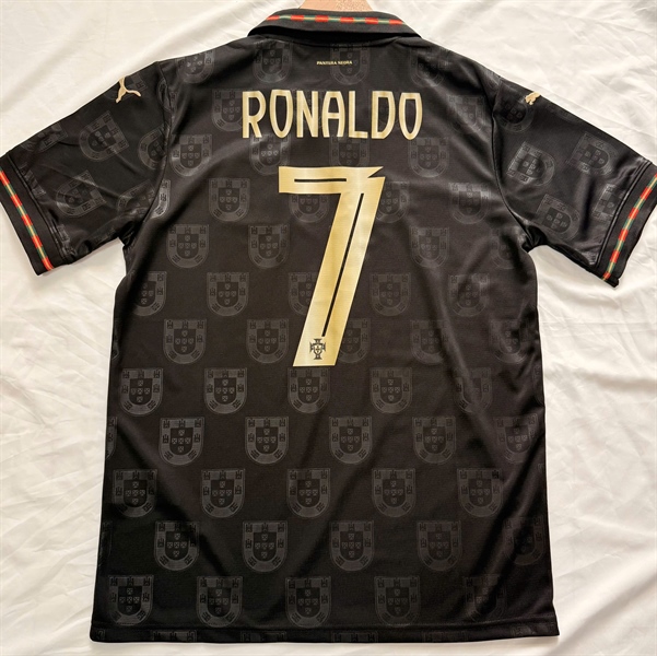 Áo bóng đá BỒ ĐÀO NHA WORLD CUP 2026 In Ronaldo-7 vải Cotton Polyester nguyên tem