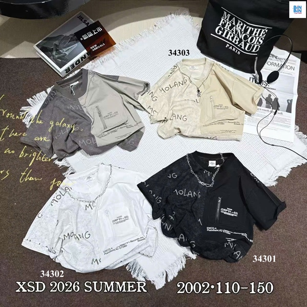 34303- Áo XSD khóa kéo Be