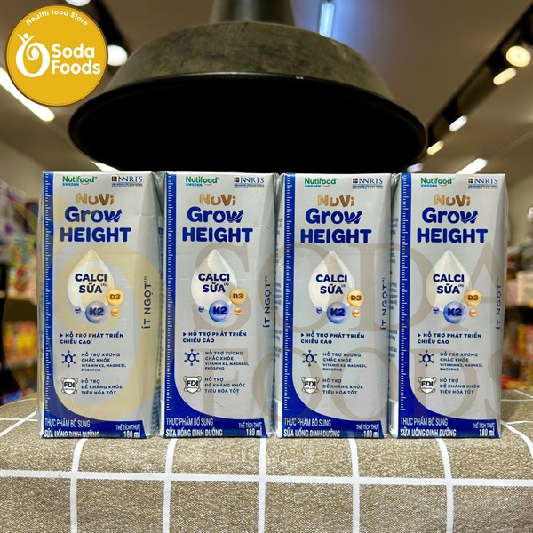 Sữa uống dinh dưỡng Nuvi Grow Height - 180ml (1Y+)