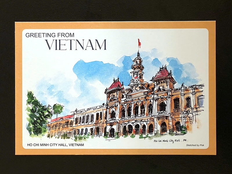 Postcard: HO CHI MINH CITY HALL