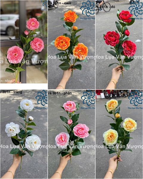 Trà 3b1n - Hoa cành dài - Hoa Lụa Vân Vượng