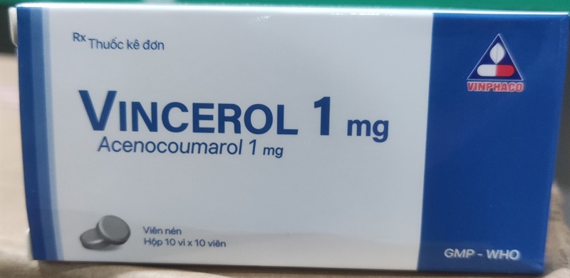 Vincerol 1 (Acenocoumarol 1mg) (H*10vỉ*10viên) - Vĩnh Phúc 2