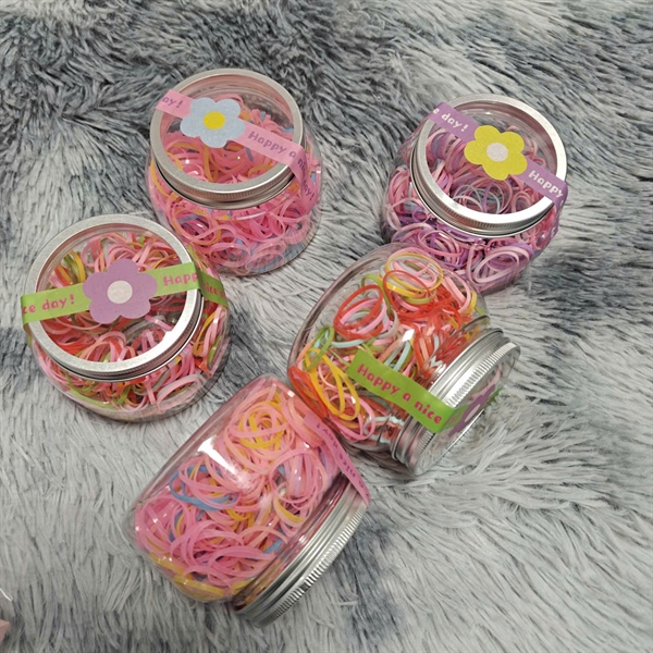 Hộp chun buộc tóc hoa