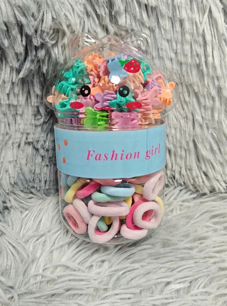 Hộp dây buộc tóc và kẹp càng cua