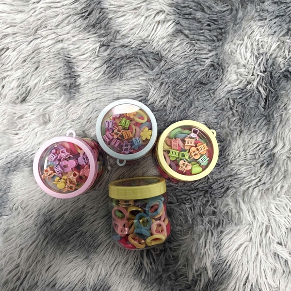 Hộp dây buộc tóc + kẹp càng cua