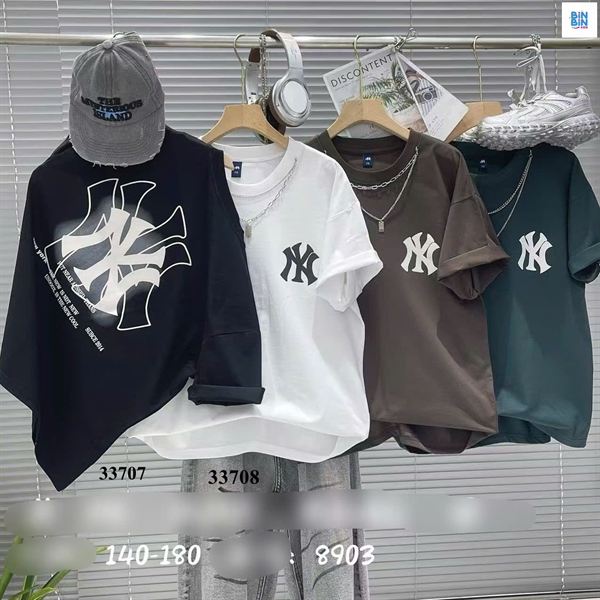 33707- Áo thun đen chữ NY