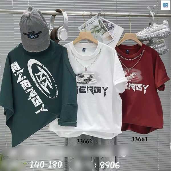 33661-Áo pull đỏ chữ Energy