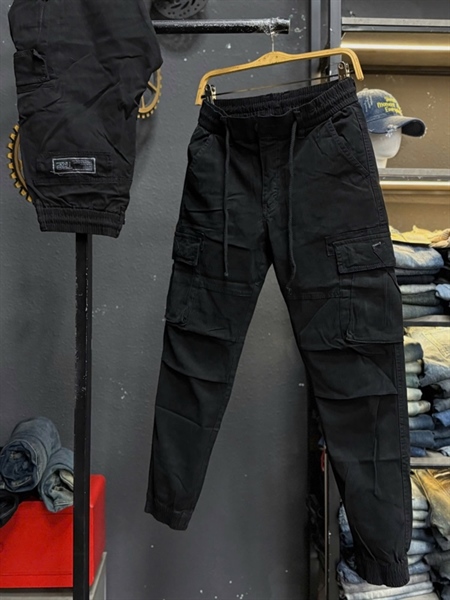 Kaki Dài QCSC- 3686 Đen túi hộp ống bo chum