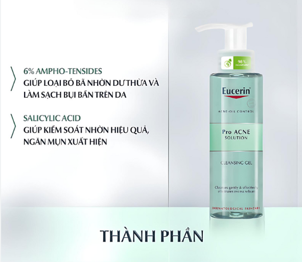 Gel Rửa Mặt Eucerin Cho Da Nhờn Mụn 400ml