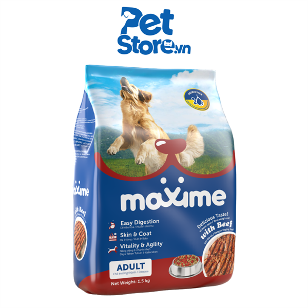 Hạt Cho Chó Maxime Adult Beef - Chó Trưởng Thành Vị Thịt Bò 400g