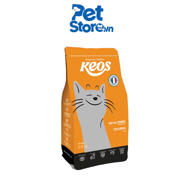 Hạt Cho Mèo Keos Mọi Lứa Tuổi - Vị Gà 1.5kg
