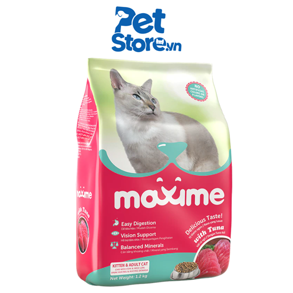 Hạt Cho Mèo Maxime Kitten & Adult Tuna - Mọi Lứa Tuổi Vị Cá ngừ 7kg