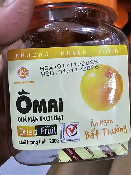 Ô mai quả mận tách hạt